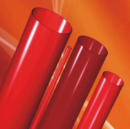 Colored quartz tube